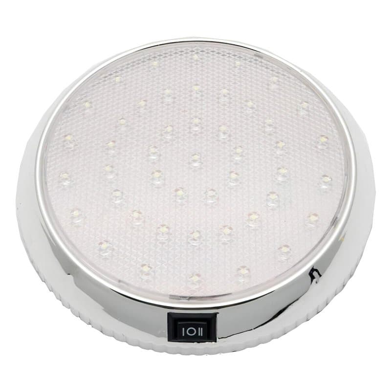 Plafonnier LED, 12V Car Dome Lampe de toit intérieure pour camping car caravane RV remorque camion véhicule bateau avec 46 lumiè