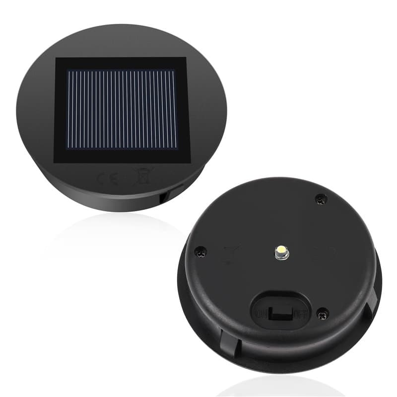 Lampe Solaire de Rechange avec Ampoule LED, Diealles Shine Lot de 2 Remplacement de Couvercles Solaires, Panneau avec Led Solair