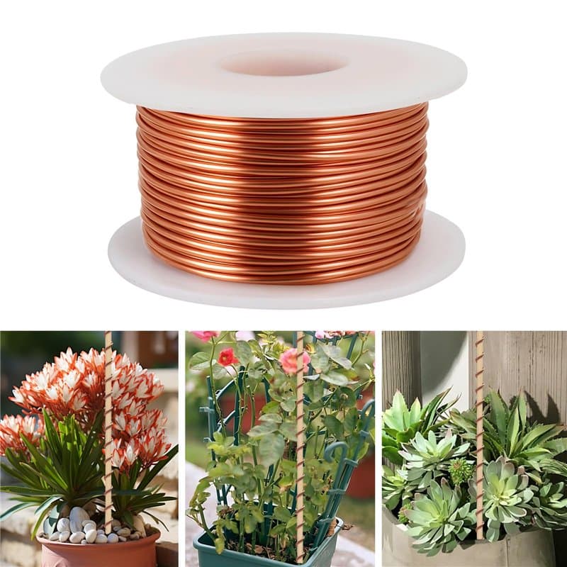 20m Fil de Cuivre de Jardinage pour Électroculture, Fil de Cuivre Pur, Fil de Cuivre pour Jardin, Culture de Plantes et de Légum