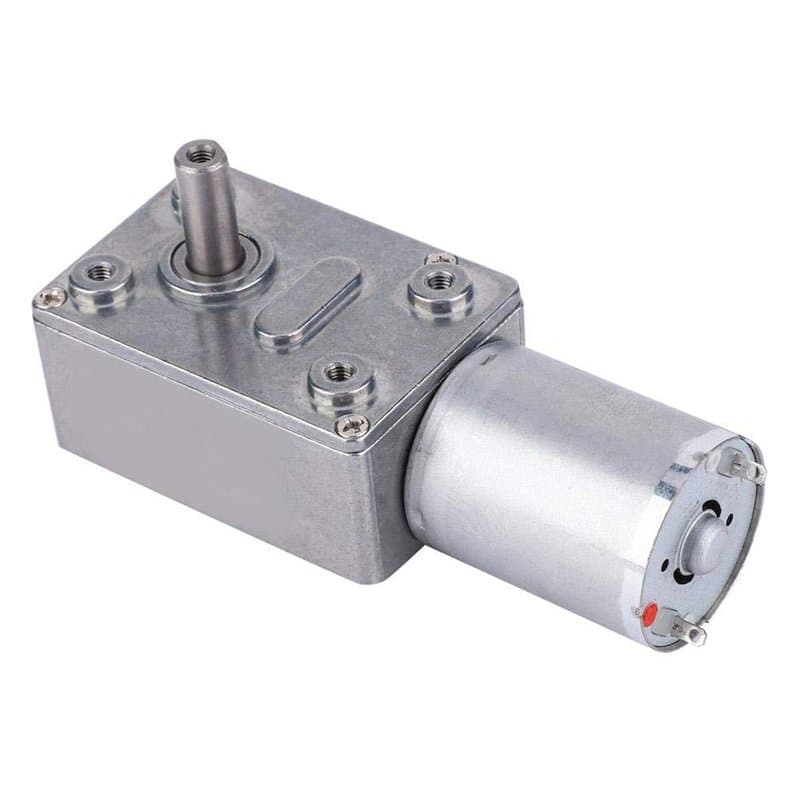 DC 24V 5-150RPM Grand moteur à engrenages à vis sans fin de type micro Moteur de réduction de vitesse DC Moteur de réduction de