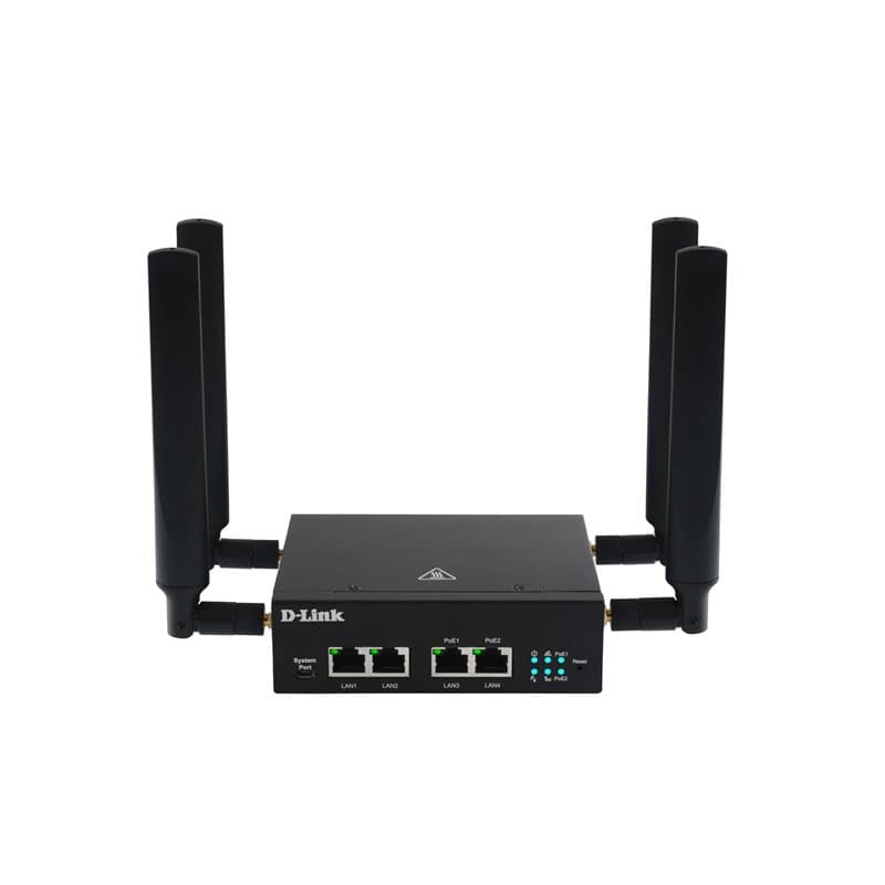 D-Link DWM-314-GP Modem routeur Industriel 5G VPN M2M, PoE, NR Robuste, Double SIM, passerelle IoT, Surveillance à Distance, SA,