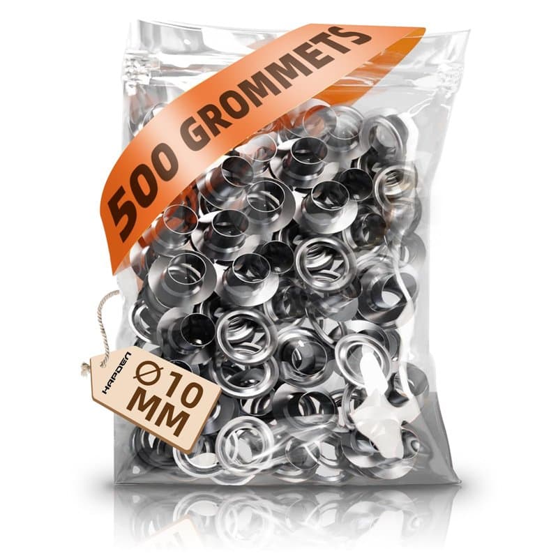 HAPDEN Lot de 500 œillets de rechange pour outil à œillets, 10mm