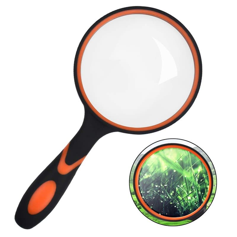 Skyzone Loupe 10X, Loupe 100mm / 4inch Loupe de Lecture Portable avec poignée en Caoutchouc Souple antidérapante pour la Lecture