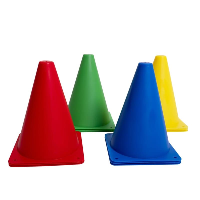 Kolamom Unisex-Youth pièce Cônes de marquage, Chapeaux rouges Enfants Pylônes,17cmx14cm Cônes de circulation Jeu de 12 pour le f