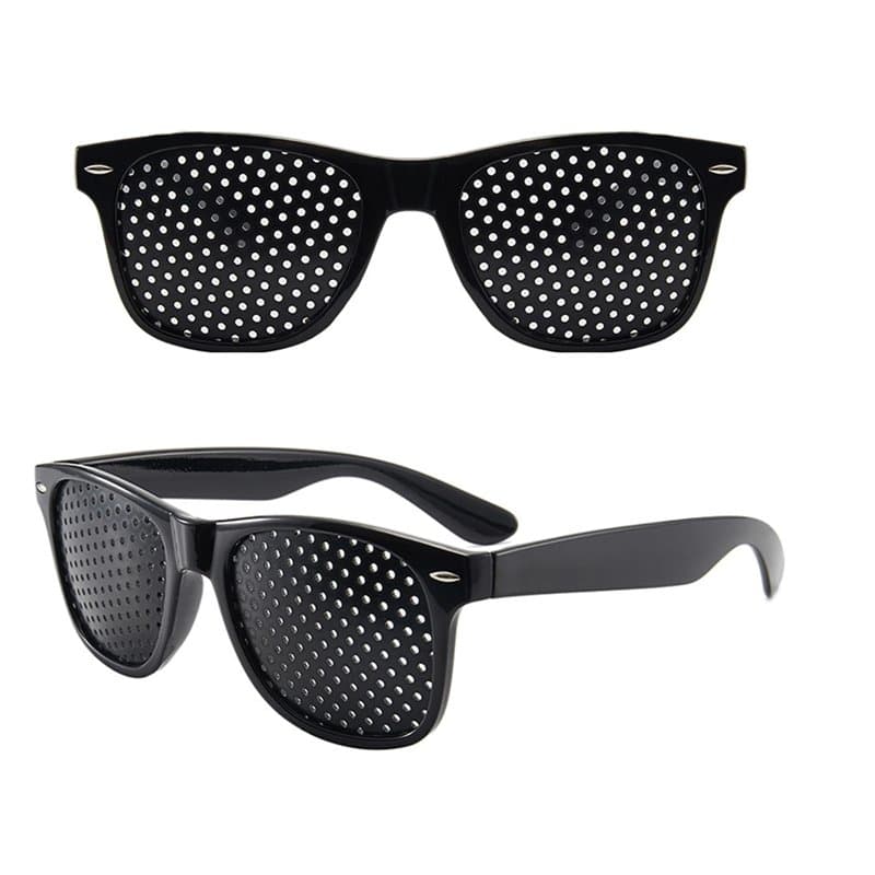 MisFun 2 Pièces Lunettes à Grille, Lunettes Sténopéïques, Lunettes à Sténopé, Lunettes Repos à Sténopé, Lunettes à Grille Détent