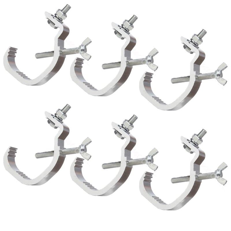 Pince pour lumières de scène, 6 pièces, lumières crochets, pince de scène, treillis de fixation à pince C pour projecteur de scè