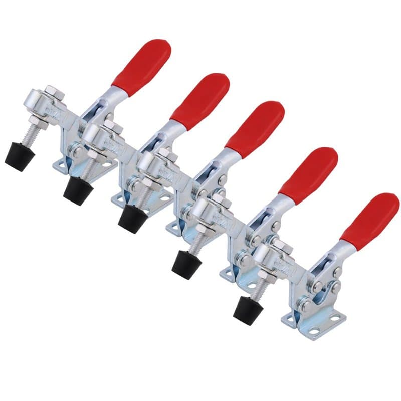 5Pcs Pince à Genouillère, Serre Joint Parallele, Dispositif de Serrage à Genouillère, Horizontal Quick Release Toggle Clamps Out