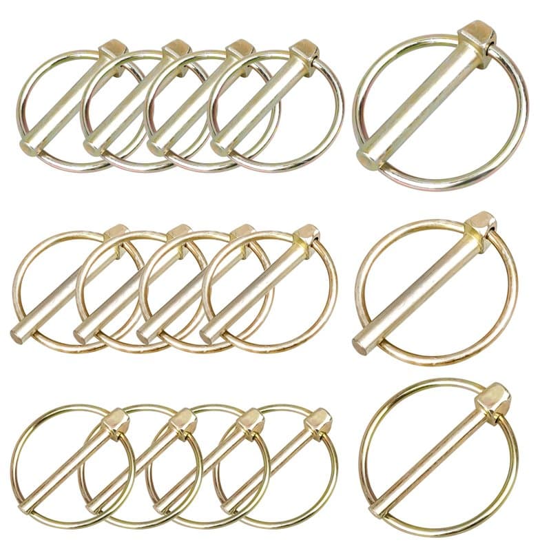 DesertBoy 15pcs Goupille de lynch M4.5 / M6 / M8 Lynch Pin,Acier galvanisé Goupille,linch pin,Goupilles clips,Goupille de lynch