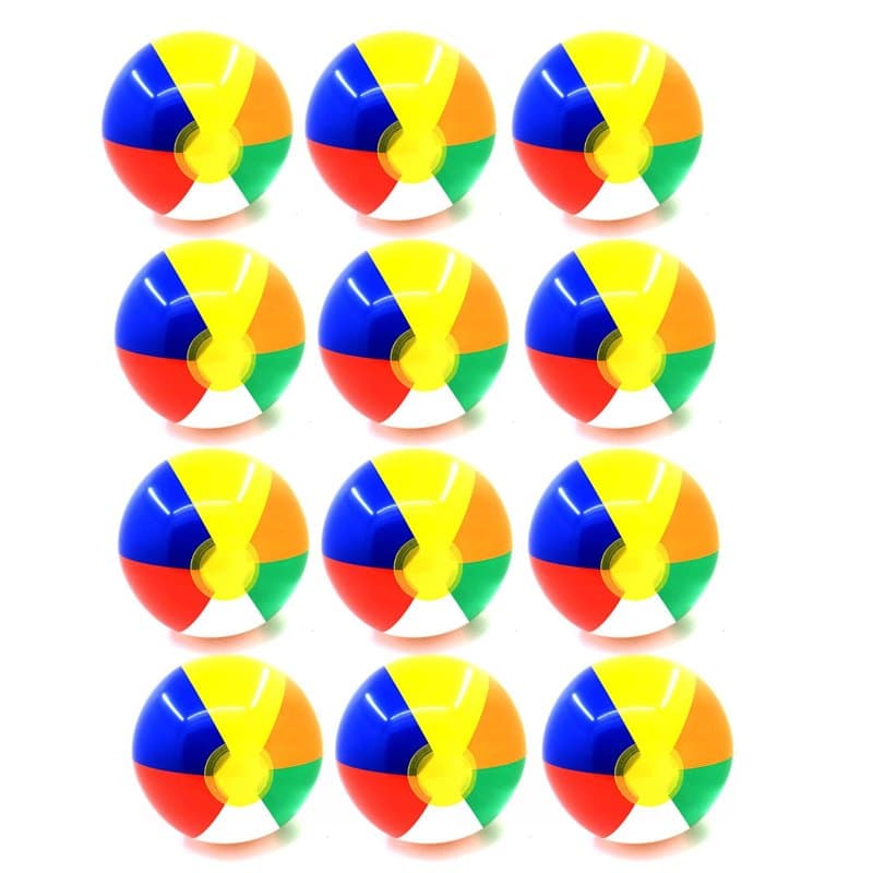 Xrten 12 PCS Ballon de Plage, Gonflables Balles de Plage Traditionnelles Piscine Partie pour la Partie de Piscines Jouant de Pla