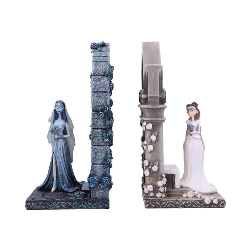 Nemesis Now Serre-livres Emily et Victoria de la mariée cadavre, objets de collection du film gothique, licence officielle Tim B