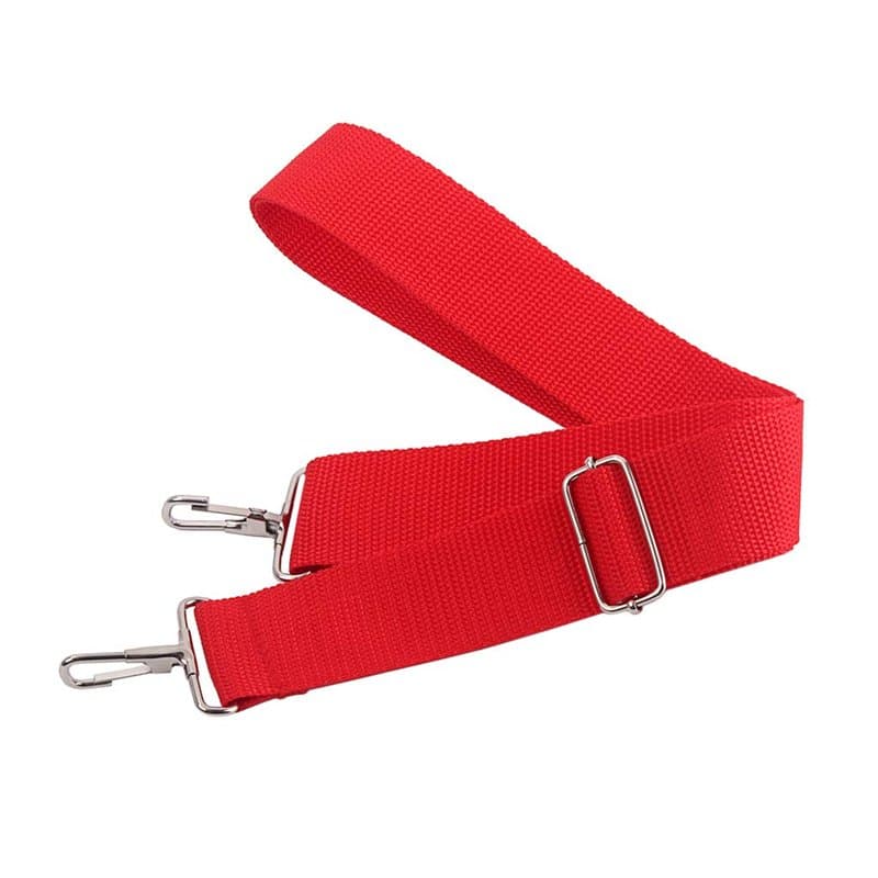 Alnicov Sangle africaine en polyester avec crochet en métal pour bongo, djembé et caisse claire Rouge