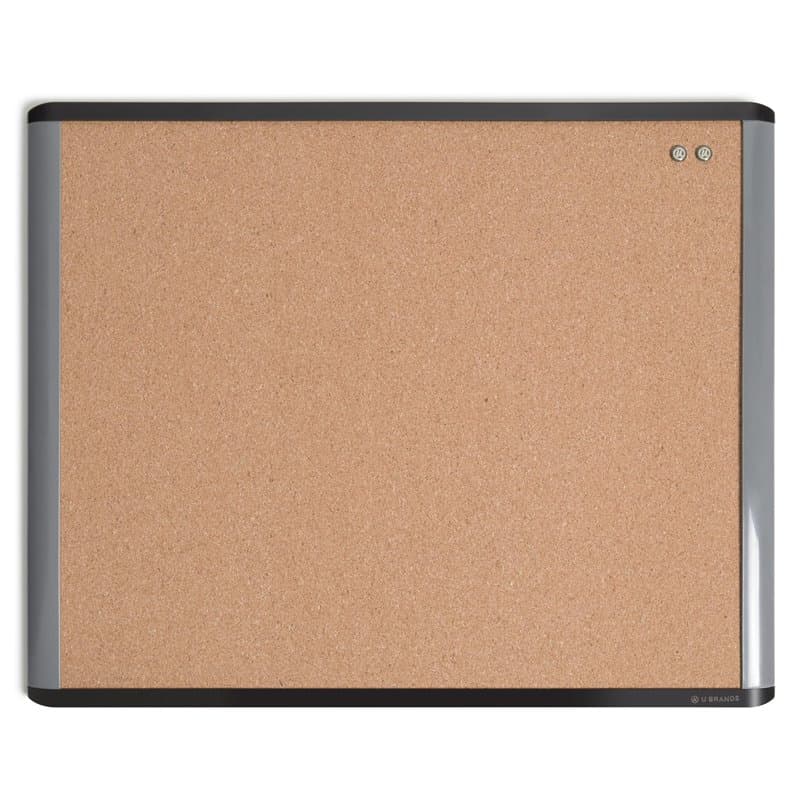 U Brands Mod en liège Tableau d'Affichage, 50,8 x 40,6 cm, cadre noir et gris