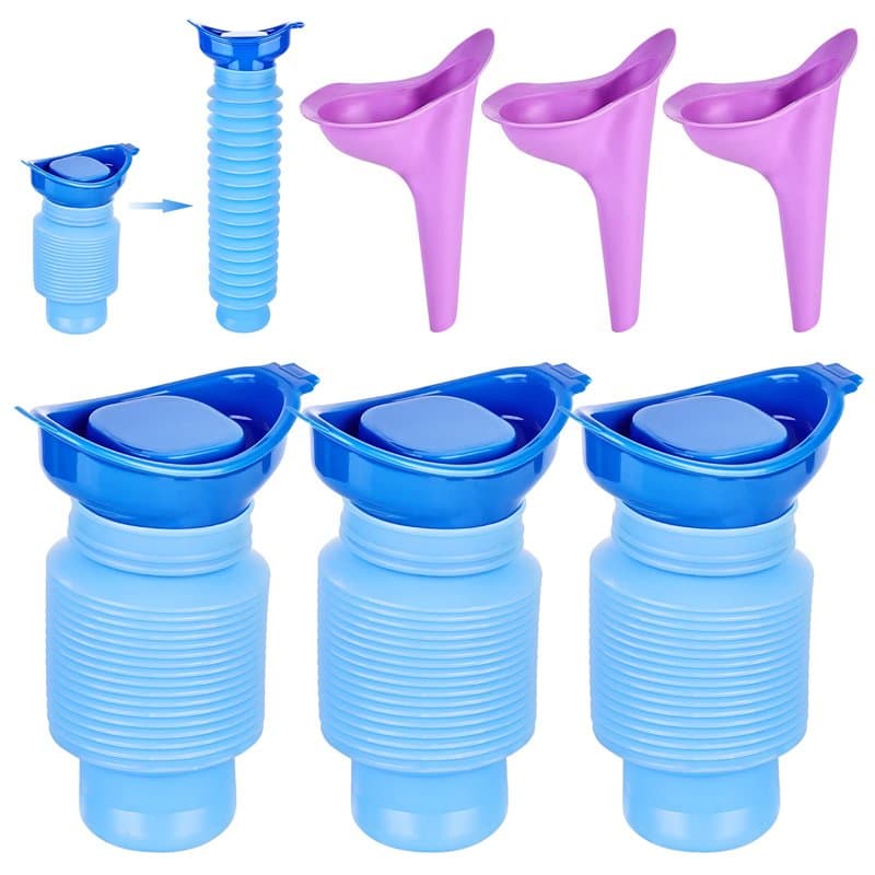 3 urinoirs rétractables - 750 ML - Urinoir d'urgence réutilisable - Bouteille d'urine en Pot - Toilette Mobile Portable - Toilet