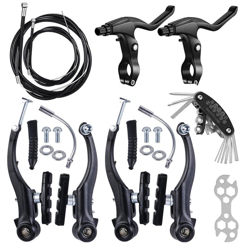 Levier de frein pour vélo, frein de vélo, kit de frein en V, kit complet de freins de vélo universel avec outils, freins de vélo