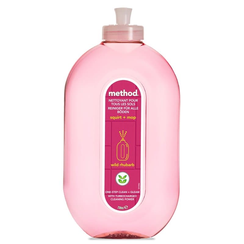 Method Nettoyant Sol, Nettoie et Élimine les Taches, Efficace Pour Tous Types de Sols, Parfum Wild Rhubarb, Bouteille de 739ml