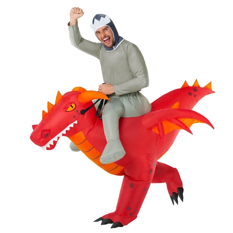 Morph Costume Gonflable Dragon, Déguisement Chevauchée Drôle, Parfait Pour Fêtes et Événements, Taille Unique
