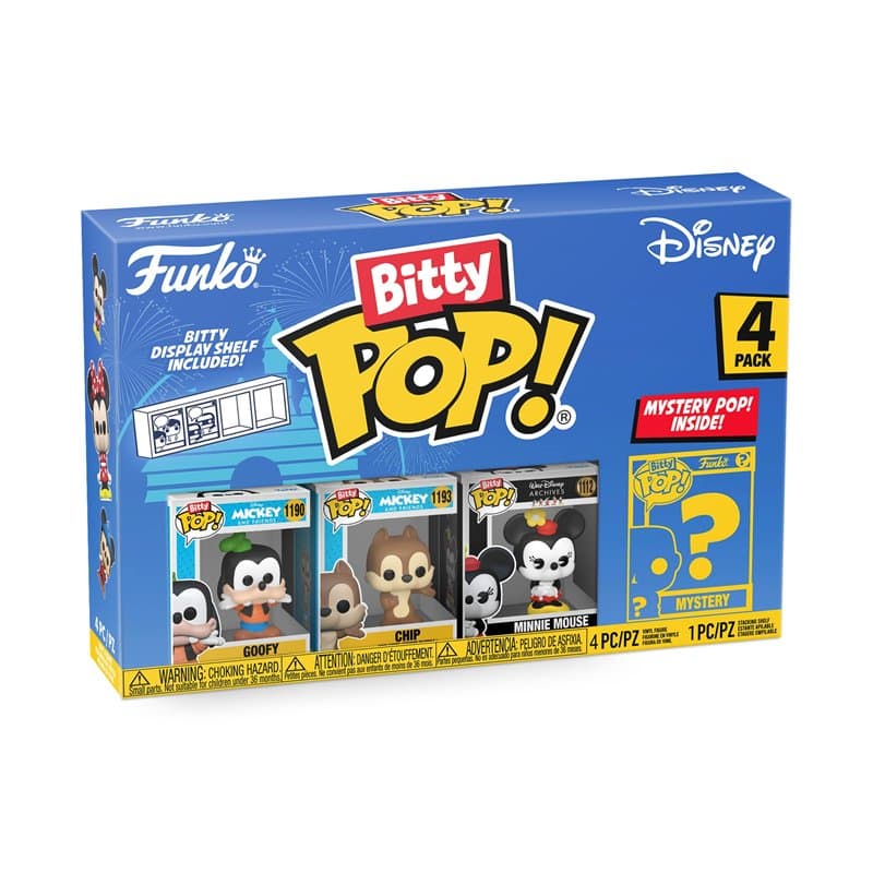Funko Bitty POP! Disney - Goofy, Chip, Minnie Mouse (hands Folded) Et Une Mini-figurine Mystère En Surprise - 2.2 Cm Collectionn