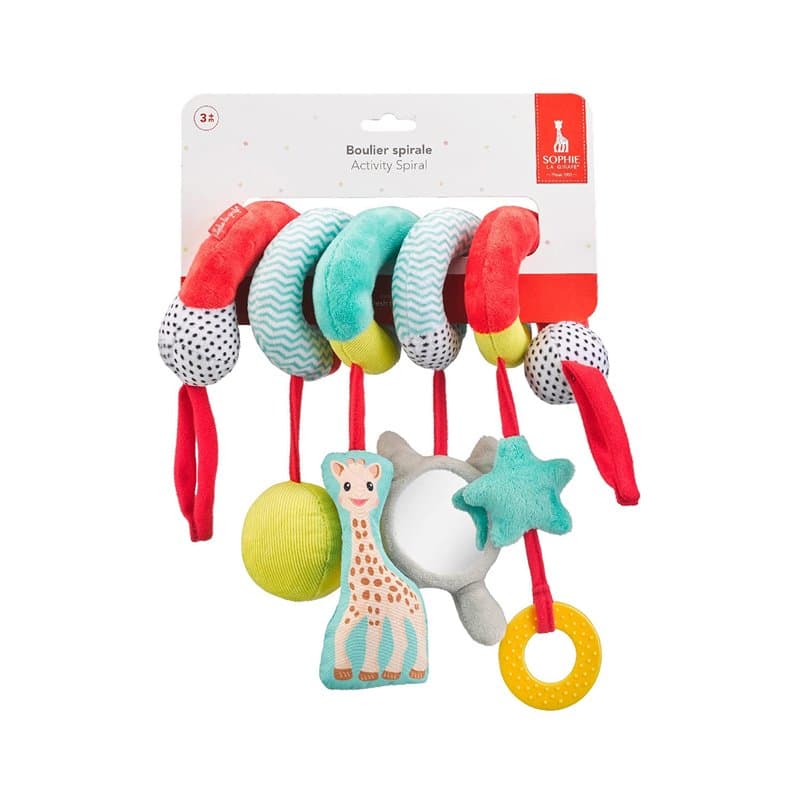 Sophie la Girafe - Boulier Spirale Jouet Poussette 230831, Multicolore, 6 Unités