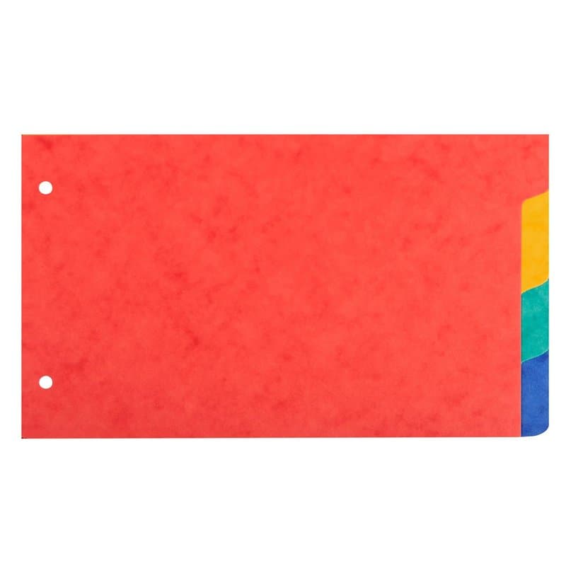 Exacompta - Réf. 704E - Paquet de 10 intercalaires pour fiches bristol en véritable carte lustrée souple 225g/m2 FSC® avec 4 ong