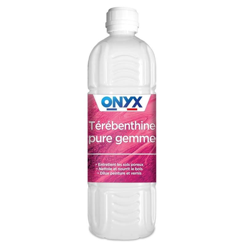 Onyx - Térébenthine Pure Gemme - Produit Nettoyant et Nourrissant Bois, Cuirs Encrassés et Objets Cirés, Diluant Pâte à Bois et