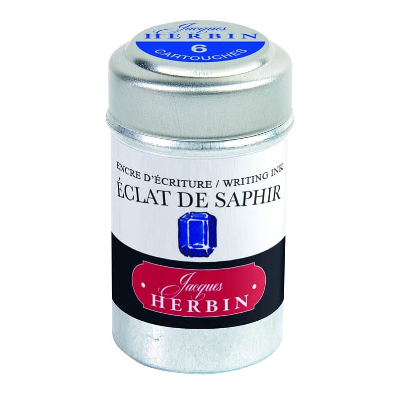 Herbin 20116T - Une boite de 6 cartouches d'encre pour stylo-plumes et stylos roller (produit sans emballage - objectif zéro déc
