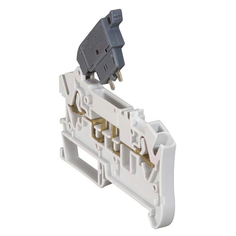 Legrand 037281 Bloc de Jonction Sectionnable à Ressort Viking3 avec 1 Jonction, 2 Conducteurs, Cartouche Fusible à Préhenseur, 5