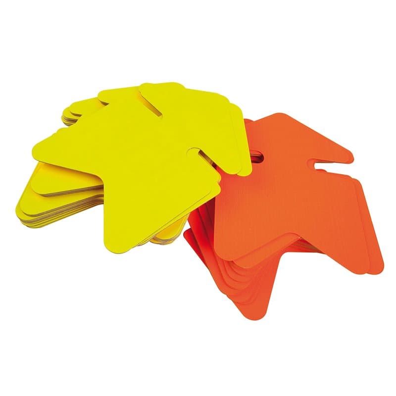 Apli Agipa 021950-FLU Paquet de 50 Étiquettes pour Point de Vente en Carton Fluo 12 x 16 cm, Jaune/Orange