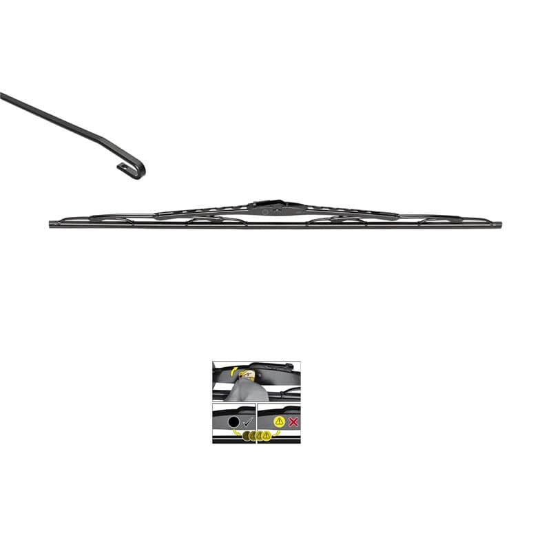 VALEO Silencio Balai d'Essuie-glace - VM7 - Balai d'Essuie-glace Conventionnel Durable et Résistant Toutes Saisons 500mm - Avant