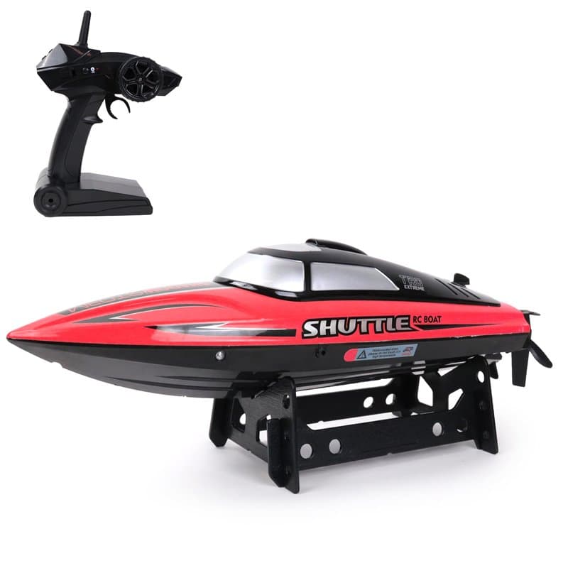 TURBO CHALLENGE - Bateau - Turbo Boat - 094117 - Bateau Télécommandé - Rouge - 1/16 - Prêt à Naviguer - Batterie Rechargeable et