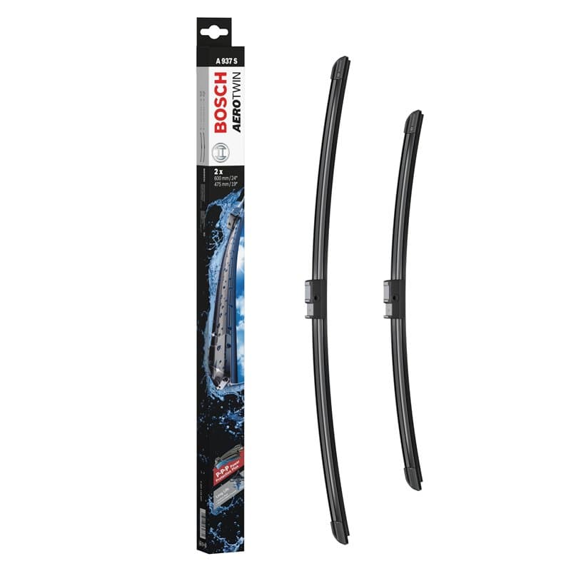 Bosch Balais d'essuie - glace plats Aerotwin A937S, Longueur: 600mm/475mm − 1 paire de balais avant - Pour véhicules avec direct