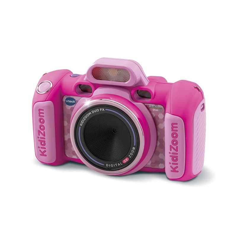 VTech - KidiZoom Duo FX Rose, Appareil Photo Numérique Enfant, Photo, Selfie, Vidéo, Écran Couleur, Studio BD, Filtres et Effets