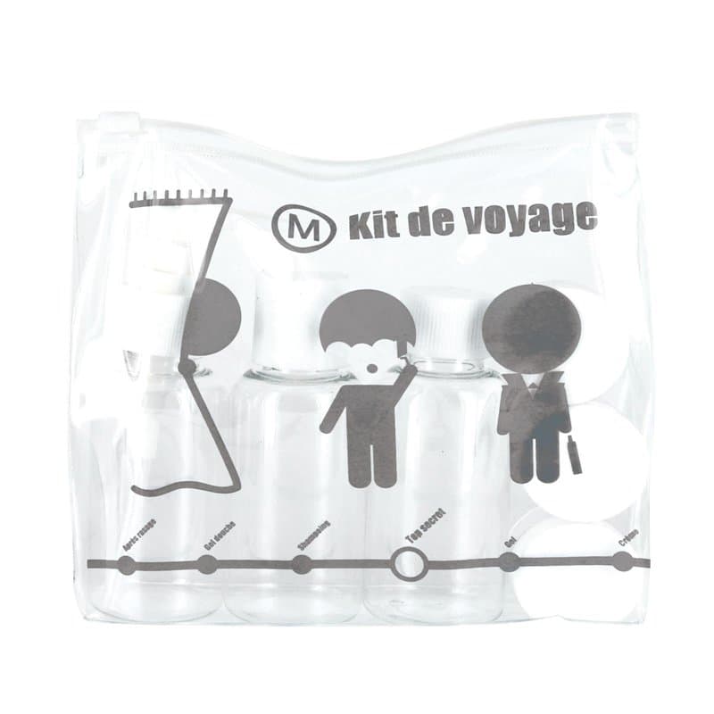 JET LAG - SC15130 - Kit de Voyage Flacon 3 Pièces / Picto 3 Pièces *Coloris Aléatoire*
