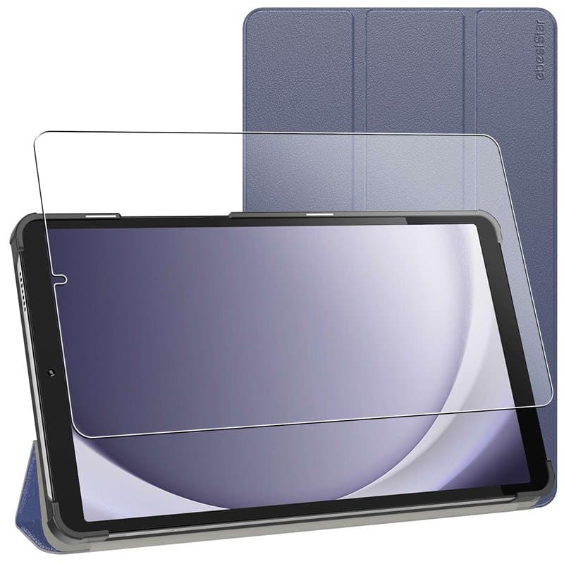 ebestStar - Coque pour Samsung Galaxy Tab A9 8.7 (2023) SM-X110, Etui Slim Cover, Housse PU Cuir Rabat Magnétique, Bleu Foncé +