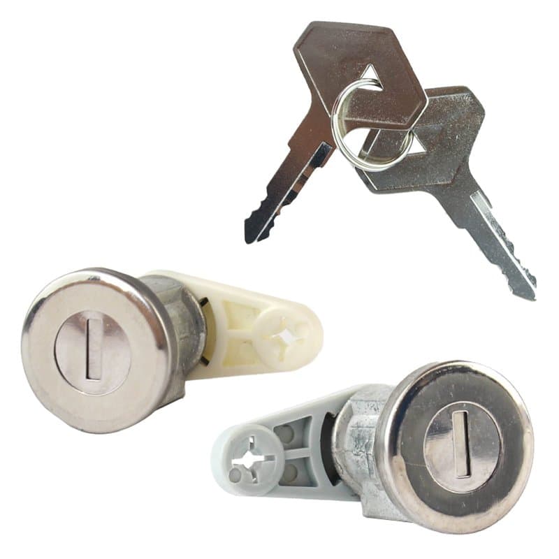 2 serrures de porte compatibles pour Twingo 1, Clio 1, Express, Super 5 (1984-2007) avant gauche et droit | Barillet de porte av