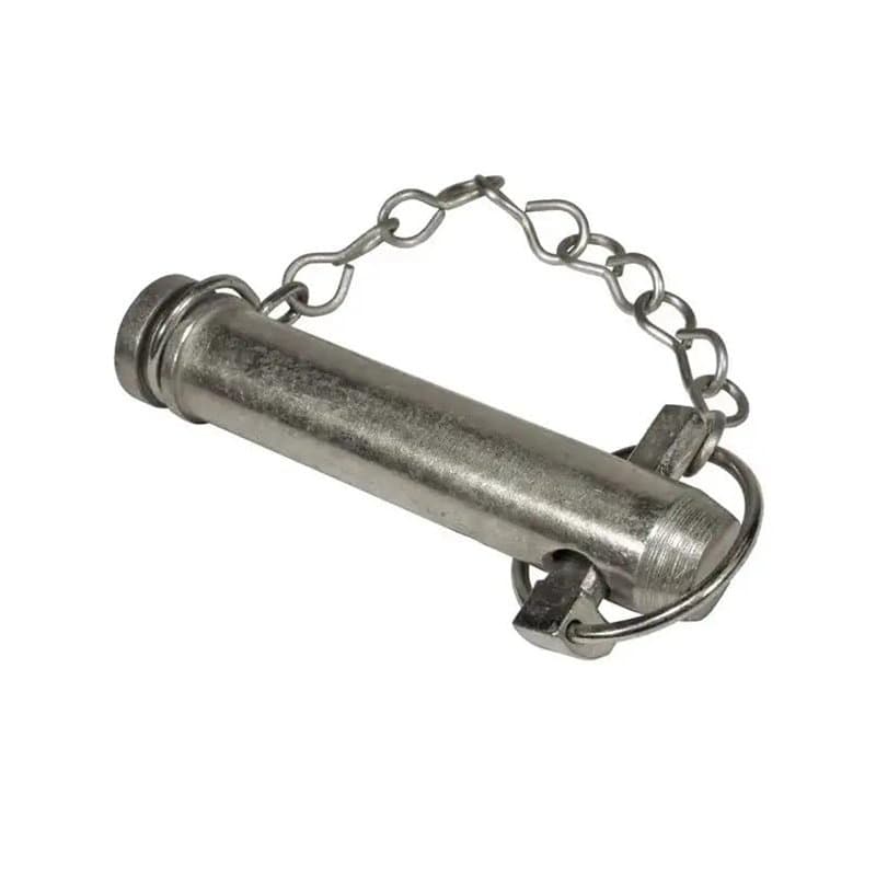 cyclingcolors Axe d'attelage avec Chaine et goupille diamètre 25mm x Longueur 91mm Barre supérieure remorque Tracteur Camion Mac