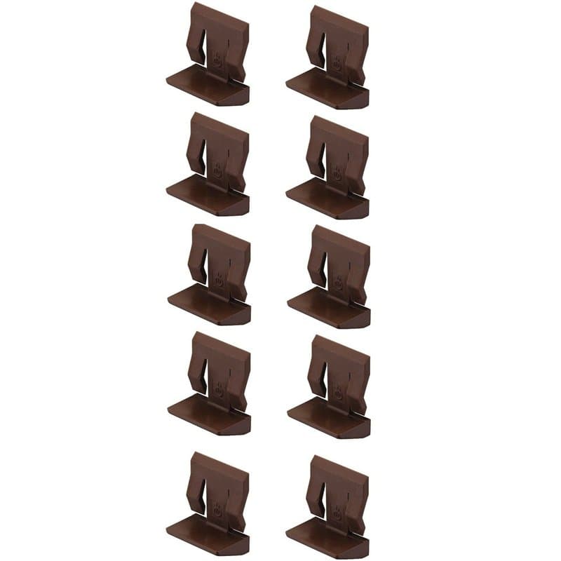cyclingcolors 10x taquet étagère plastique marron tablette bois et verre meuble support fixation