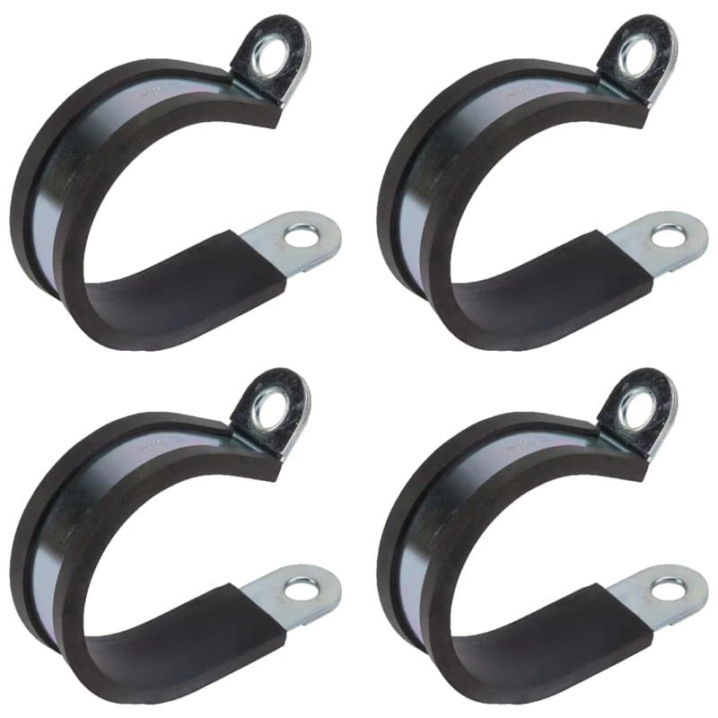 cyclingcolors 4x Collier de Serrage Métallique avec Insert Caoutchouc Fixation Tube P Clip Serre Cable Tuyau Conduit Collier, 30