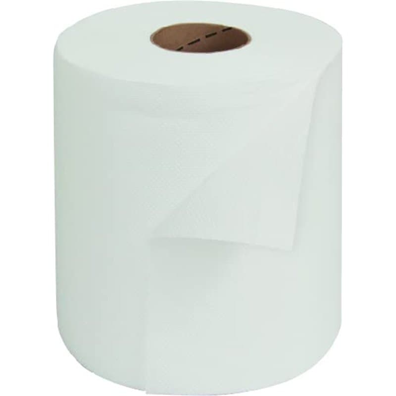 Bobines essuie-tout/essuie-mains maxi 450 formats - Dévidage central - Pure ouate - Blanche - 19,6x24cm - 2 plis - Lot de 6