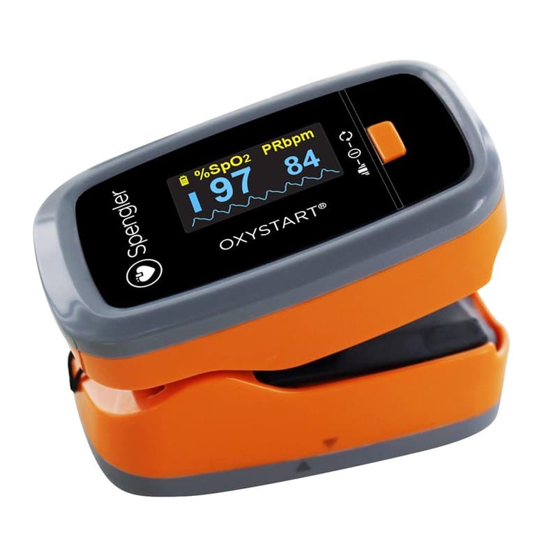 Oxymètre de doigt SPENGLER Oxystart, Oxymètre de Pouls Digital Portable, Facile à Utiliser, Fiable et Précis, Compact et Léger (