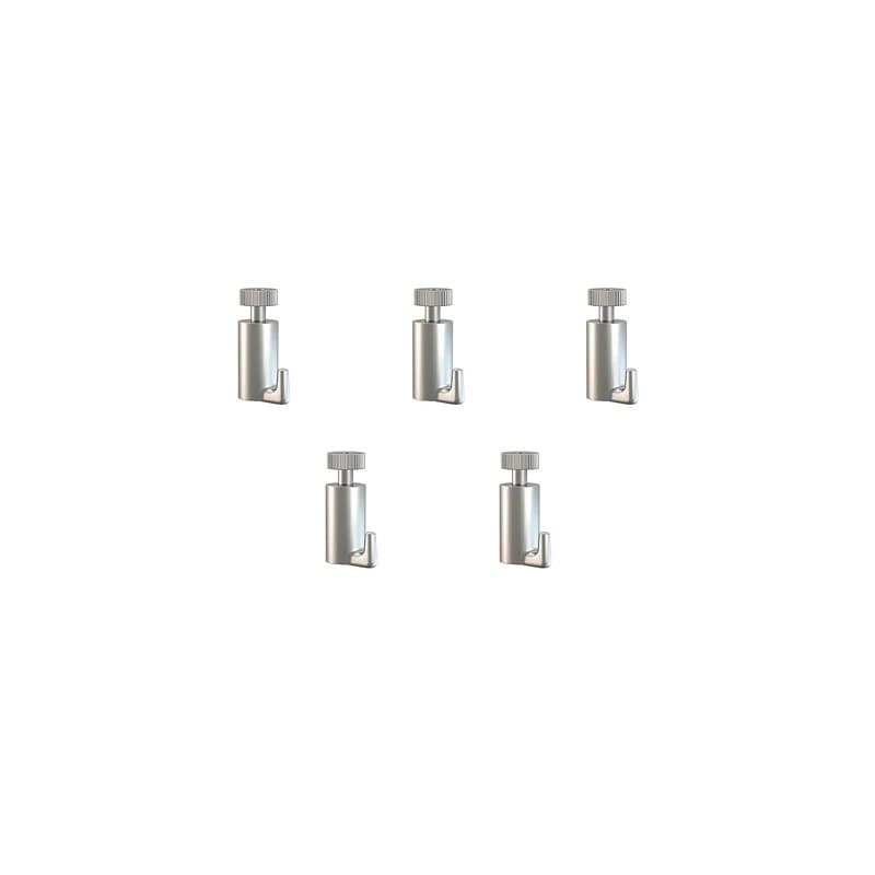 Arti Teq - Lot de 5 Crochets Classic autobloquant : 15 kg Max. - Argent