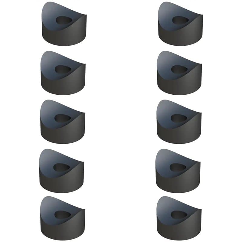 cyclingcolors 10x entretoise plastique concave simple cale tube axe rondelle support, D = 17 d = 6 L = 5