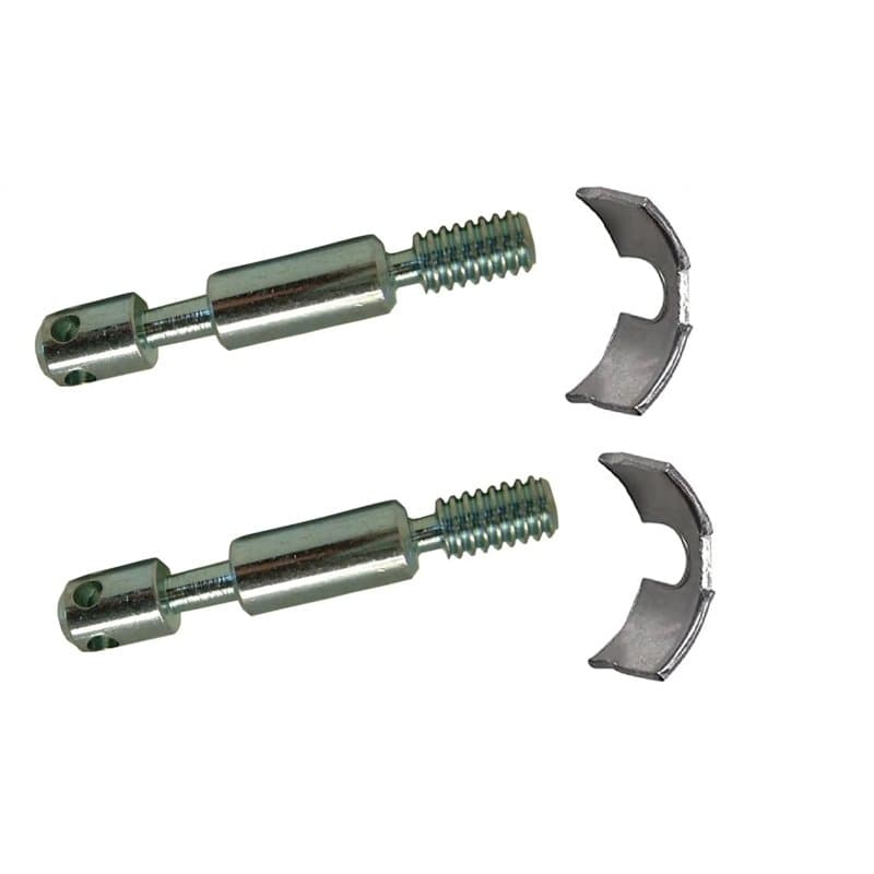 cyclingcolors kit de 2x goujons d'assemblage de lit meuble diamètre 8mm x longueur 75mm 4 trous + 2x étrier ferrure ouvert 38mm