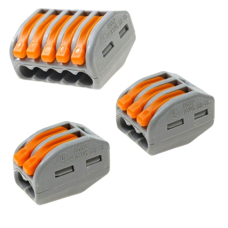 WAGO - Panaché de 30 Bornes de connexion automatique 2, 3 et 5 entrées Blibox S222 WAGO