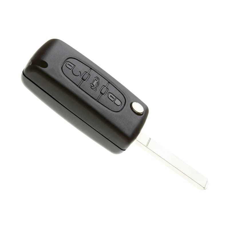 JONGO® – Boîtier de Clé avec Lame Compatible avec Citroën Berlingo II (B9) | CE0536 | 3 Boutons | Remplacement Coque sans Électr