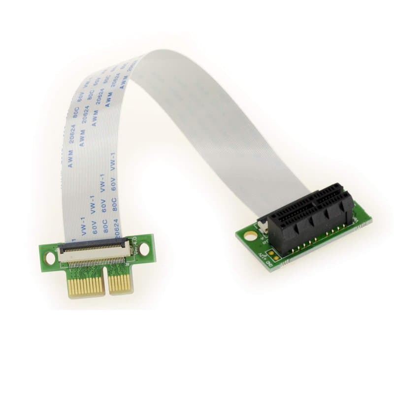 KALEA-INFORMATIQUE Nappe d'extension PCI Express de Type Riser. Connecteurs PCIe x1 et nappes Souples de Type FPC 15cm ou 25cm