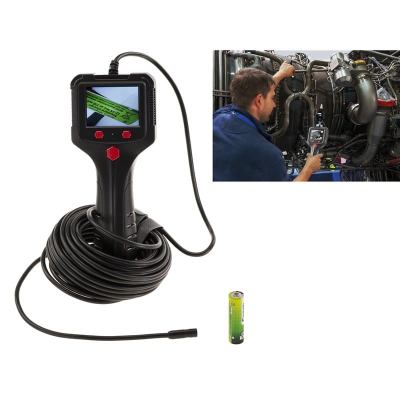 Caméra d'inspection Endoscope 8mm 1080p avec éclairage. Etanche, Cordon 10m, Batterie Rechargeable sur Port USB