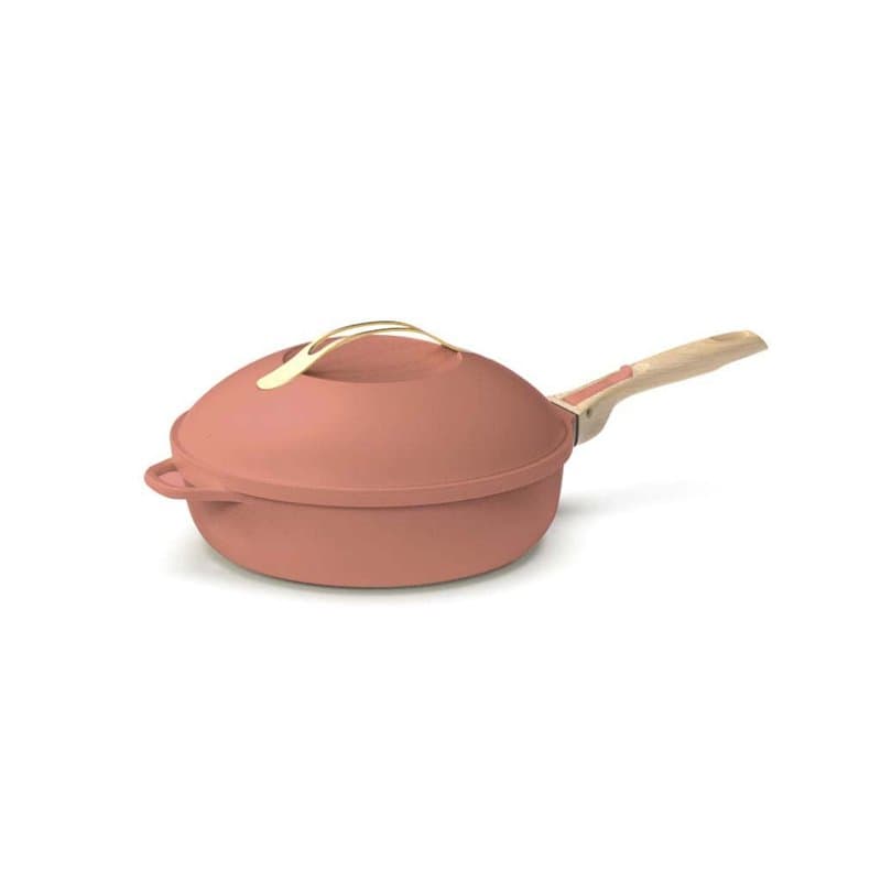 COOKUT - La Fabuleuse poêle 8 en 1 – Un seul ustensile qui remplace poêle, casserole, sauteuse, cocotte - Avec 2 poignées amovib