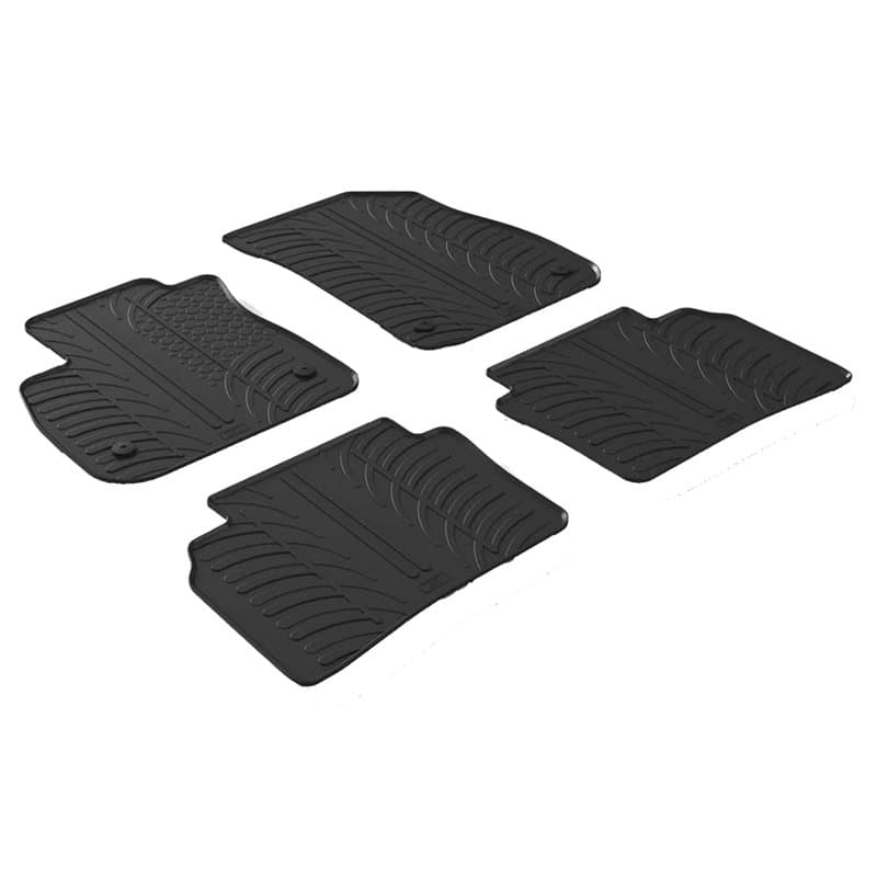 Set tapis de caoutchouc compatible avec Opel Insignia Grand Sport & Sportstourer 2017- (T profil 4-pièces + clips de montage)