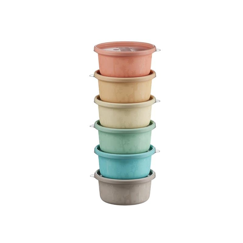 nip Lot de 6 boîtes à goûter pour tout-petits et bébés avec motif mignon, sans BPA, fabriquées en Allemagne, capacité de 300 ml,