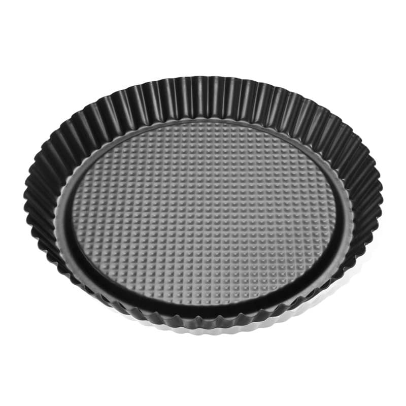 Zenker 6522 Plat à tarte renversée 30 cm, plat à tarte, moule à tarte, Acier, Noir, 30 x 30 x 3 cm